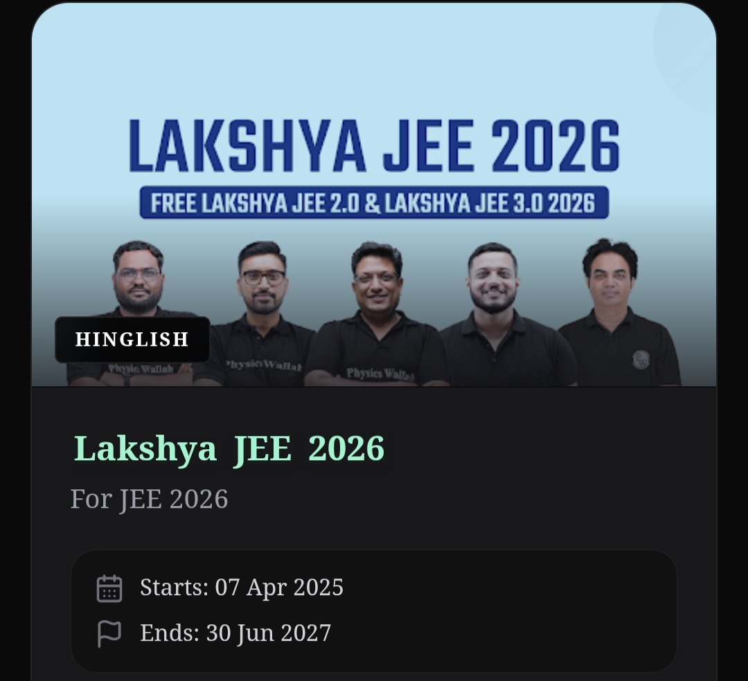 LAKSHYA JEE 2026